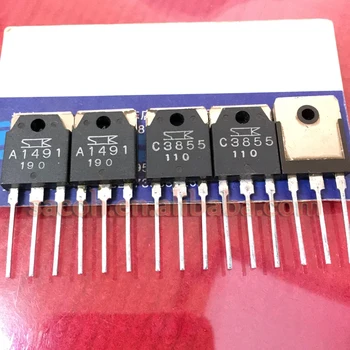 10 párů 2SA1491 A1491 + 2SC3855 C3855 K-3P Křemíkové NPN + PNP Audio zesilovač tranzistor