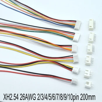 10Sets JST XH2.54 2,54 mm Drát Kabel Konektor Rozteč Muž Žena Plug Socket 200MM Drátu 1007-26AWG 2/3/4/5/6/7/8/9/10 Pin
