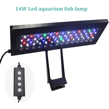 14W Klip na Akvarijní ryby Světlo vodotěsný stmívatelný Led osvětlení Akvária Korálový lampa pro akvárium lampy