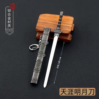 16cm Taibai Meč Všechny Kovové Starověké Čínské Kontaktní Chladná Zbraň, Replika Modelu 1/6 Zinkové Slitiny Řemesla Miniatury Dekorace Ornament