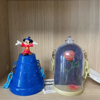 1Pieces 8-10 cm Originální loženého zboží Tokyo Disney Mickey Mouse Kráska a Zvíře Rose ve tvaru cukroví může ozdoby