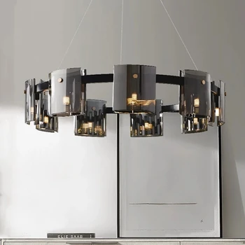 2022 NOVÉ Moderní Luxusní LED Lustry Osvětlení Amber Kouřové Sklo Závěsné Svítidlo Jídelna, Obývací Pokoj, Ložnice, Svítidla
