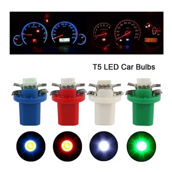 2ks LED Světla Auto Gauge Rychlost Dash Žárovky přístrojové Desce nástroje, Světla, Klín Interiéru Lampa T5 B8.5D 509T B8.5 5050SMD Led Lampa