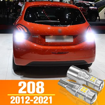 2x LED Reverzní Světla Zálohování Žárovka Příslušenství Pro Peugeot 208 2012-2021 2013 2014 2015 2016 2017 2018 2019 2020