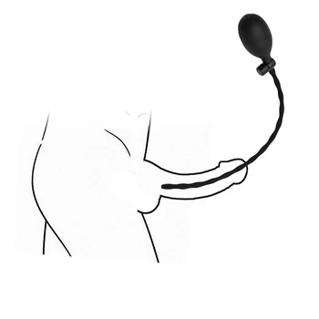 34 cm Dlouhá Nafukovací Muž Uretral Dilatátor Silikonové Penis Plug Katétr Prostaty Masér, Masturbace, Sex Hračky, BDSM pro Muže