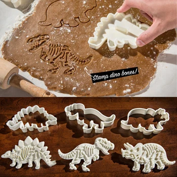 3D Velký Dinosaurus Cookie Frézy Fondant Formy Dinosaur Forma na Pečení Dort, Pečivo Nástroje, Frézy pro Perník Formuláře pro soubory Cookie