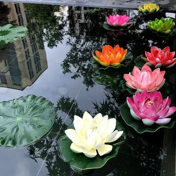 3ks Plovoucí Umělá Květina jako živá Voda Lily Micro Krajiny pro Svatební Rybník Zahrada Decoraiton Umělé Dekorace