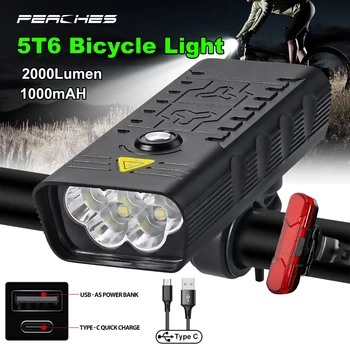 5T6 LED Bike Světlo 20000 Lumen Super Jasné světlo na Kolo Dobíjecí Světlomet Lucerna Bike Svítilna Přední Zadní Zadní Světla