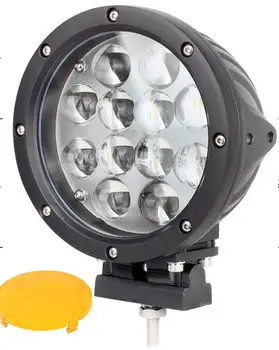 7inch kolo 60W LED JÍZDY SVĚTLO LED PRACOVNÍ LAMPA s Žlutým krytem 5000Lm Pro Auto Vodotěsné Prachotěsný Nárazuvzdorný