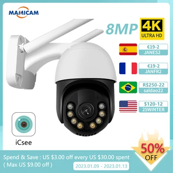 8MP 4K Bezdrátové Wi-fi Kamera 5MP Speed Dome Venkovní IP Smart Home HD 1080P AI Sledování Bezpečnostní Kamery ICSEE