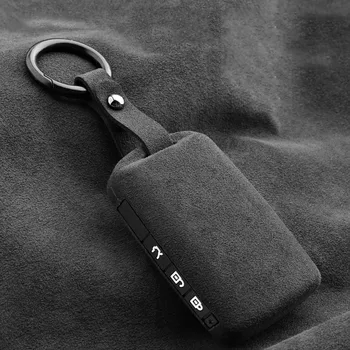 Auto, Klíč, Klíčenka Pouzdro Kryt Pro Mazda CX5 CX30 3 Axela Alcantara Roztomilé Doplňky Voiture Držák Shell