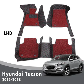 Auto Koberečky Koberce Pro Hyundai Tucson 2018 2017 2016 2015 Luxusní Dvojitá Vrstva Drátěné Smyčky Auto Vlastní Ochránce Vztahuje Na Koberce