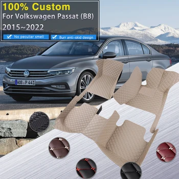 Auto Koberečky Pro VW Volkswagen Passat B8 GT 2015~2022 Odolné Koberce Ochranné Koberce Luxusní Kůže Mat Auto Příslušenství 2016