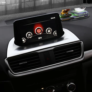 Auto Palubní desky Navigační systém GPS Displej Rám Kryt Střihu Pro Mazda 3 Axela Hatchback Sedan 2017 2018 Interiérové Doplňky