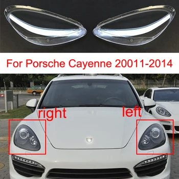 Auto Přední Světlomet Kryt Světlometu Stínidlo Lampcover Auto Hlavy Lampa světlo, Sklo Shell Pro Porsche Cayenne 20011-2014