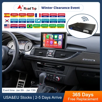 Bezdrátové Apple CarPlay Android Auto Rozhraní pro Audi A6 A7 2012-2018, s AirPlay Mirror Link Auto Play Funkce
