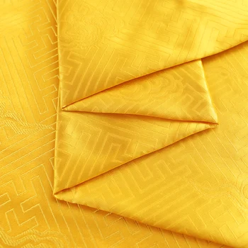Brokát žakárová tkanina satén tkanina na šaty, šicí, zlaté tkaniny pro handworking