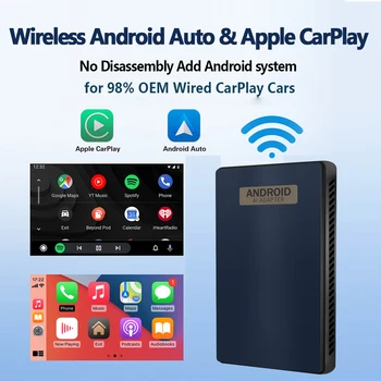Carplay AI BOX 4+64G Mini Bezdrátové Carplay Android Auto Adaptér pro auto OEM obrazovce přidat Systém Android Video Multimediální Tv Box