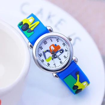 chaoyada děti, kluky, dívky, malé děti, módní cool bagr silikonový řemínek quartz hodinky studenti karikatura vodotěsné hodinky