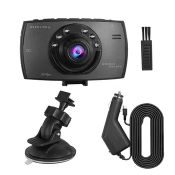 Dash Cam Dual Lens 1080P Nahrávání, Auto Kamery DVR Noční Vidění WDR Vestavěný 300mAh Lithium Baterie Detekce Pohybu