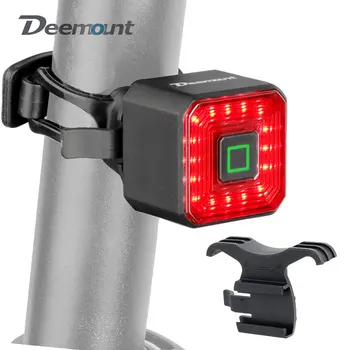 Deemount USB Dobíjecí Kolo Brzdové Světlo Zadní Výstražné Svítilny LED Bike zadní světlo Acceorries Smart Manuální Cyklistika zadní Světlo