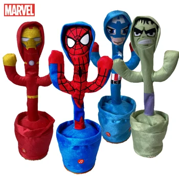 Disney Marvel Spiderman Mluvící Hračky Avengers Iron Man Dancing Kaktus Panenka Mluvit Zvukový Záznam Opakovat Hračky Děti Dárek