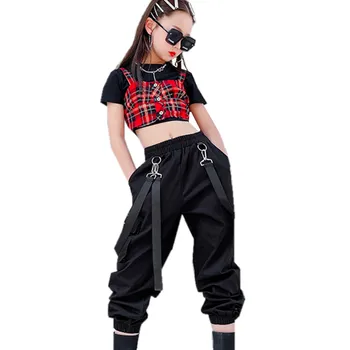 Dospívající Dívky Soupravy Oblečení Nové Módní Jarní Streetwear, Hip Hop Top+Tepláky S Řetězcem pro Dívky 6 7 8 9 10 12 14 Rok Starý