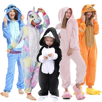 Děti Kigurumi Pyžamo Jednorožec Děti Baby Animal Kombinézy Kombinéza Dupačky Panda Pyžama Oblečení Na Spaní Dívky Cosplay Pyžama Pyjama