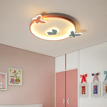 Dětský pokoj ložnice lampa holka kreativní butterfly karikatura stropní svítidlo moderní minimalistický pokoje osvětlení ložnice lampy