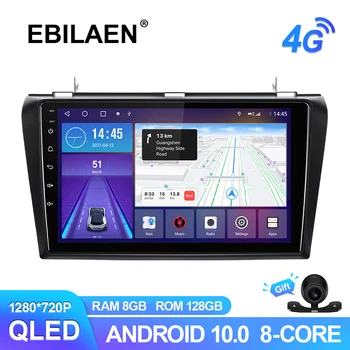 EBILAEN Android 10.0 Auto Rádio Headunit Pro Mazda 3 BK Mazda3 2004-2009 Multimediální GPS Navigace, Bezdrátové Carplay RDS Fotoaparát