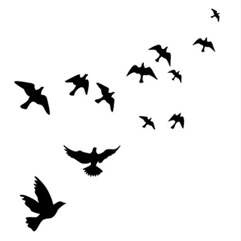 Ellenmar Létající Ptáci Samolepky Na Zeď Diy Racek Domácí Dekorace Tv Pozadí Zdi Plakát Umění Obtisky Nástěnné Malby Adesive Samolepky