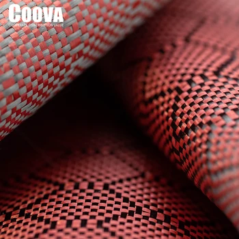 F207 COOVA 3K Red &Uhlíkových Vláken Tkaniny Honeycomb Fotbalový Vzor Tela Tkané De Carbono Carbon Kevlar Vláken Tkaniny Žakárové Lotes