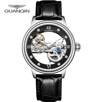 Guanqin Nové Top Značky Luxusní Módní Automatické Hodinky Pánské Mechanické Vodotěsné Hodiny Reloj homebres 16137 