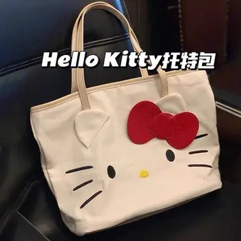 Hello Kitty Cat Plátno 2022 Sanrio Nové Módní Vysoce Kvalitní Kabelky Velké Tote Bagscartoon Rameno, Nákupní Tašky Dáma College