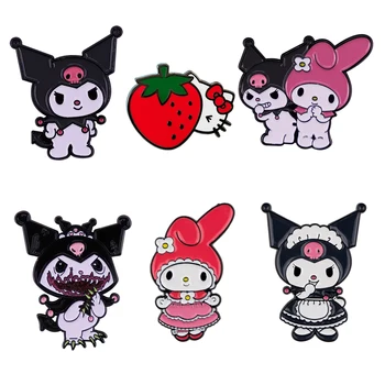  Hello Kitty Japonský Anime Kolíky pro Batohy, Odznaky na Manga Smalt Pin Příslušenství pro Šperky Roztomilé Věci Brože Dárek