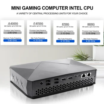 HYSTOU AMD Gaming F9 Intel Core i7 Mini PC 32G RAM DDR4 512GB SSD Desktop PC