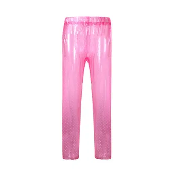 Jasné Růžové Dot PoTransparent PVC Kalhoty, Nepromokavé Kalhoty Uvolnit Snadné Drop Off