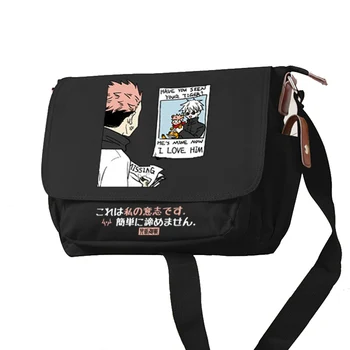 Jujutsu Kaisen Kreslený Ženy Tašky Přes Rameno Plátno Školní Tašky Gojo Satoru Cosplay Messenger Bag Anime Crossbody Taška Batoh
