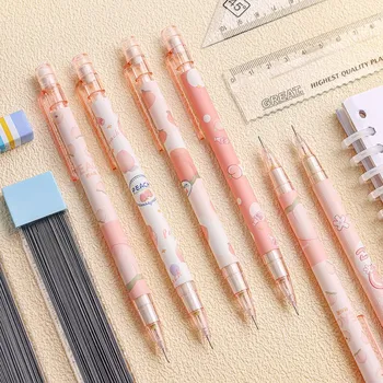 Kawaii Šťávy Broskvové Mechanická Tužka 0,5 mm Krásné Tužky Náplň Pro Studenta, Psaní, Kreslení, Skicování