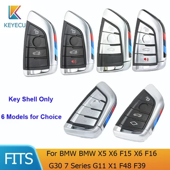 KEYECU pro BMW X5 F15 X6 X6 F16 G30 Řady 7 G11 X1 F48 F39 3/4 Tlačítka Tvar lopatek Inteligentní Vzdálené Klíče od Auta Případě Shell