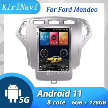 KiriNavi Vertikální Obrazovky Pro Ford Mondeo 2007-2013 Android 11 autorádia GPS Navigace, Auto DVD Multimediální Přehrávač 4G Stereo WIFI