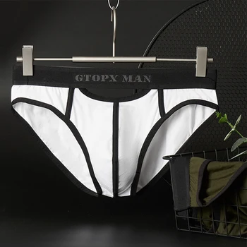 Konvexní Pouzdro Kalhotky Pánské Sexy Hollow Pohodlné Spodní Prádlo Cockstrap Bavlna Muži Kalhotky Měkké, Prodyšné Nízkým Pasem Plavky