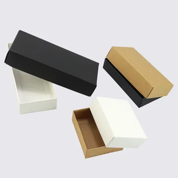 Kraft / Bílá /Černá Papírové Krabice Skládací Zásuvka Cukroví, Ponožky, spodní Prádlo Box Dárkové Balení nákupní taška Podpora Vlastní Logo