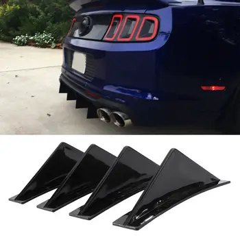 LAICY Pro Ford Mustang GT 2005-2021 Auto Zakřivené Zadní Nárazník Difuzor Žraločí Ploutve Spoiler Splitter Universal Protector Stráže