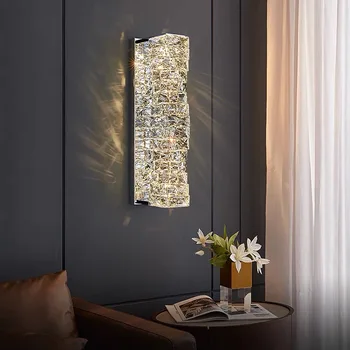 Moderní Crystal LED nástěnné Svítidla, Nástěnné Lampy Pro Ložnice Skříně Postele Obývací Pokoj Kreativní Domácí Dekor Svítidlo Lesk