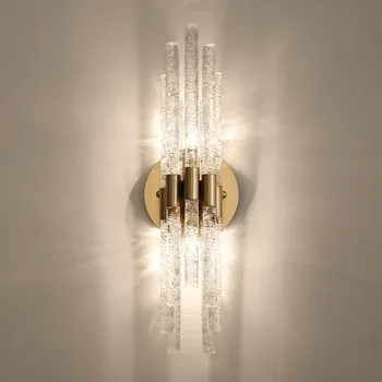 Moderní Led Nástěnné Svítidlo Značkové Křišťálové Nástěnné Lampy Pro Obývací Pokoj Ložnice Studie Nordic Home Dekor Koupelna Nástěnná Svítidla