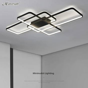 Moderní Led Stropní Lustry pro Minimalistický Obývací Pokoj Ložnice Domácí Svítidlo Vnitřní Osvětlení Jas Stmívatelné, Dálkový ovladač