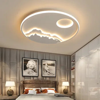 Moderní umění Stmívatelné LED Lustr pro 110V/220V Obývací pokoj, ložnice, ložnice, domácí výzdoba Nordic Stropní lustr