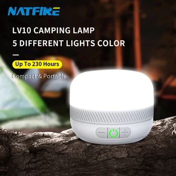 NATFIRE LV10 Dobíjecí LED Camping Lantern Až 230 Hodin Camping Svítidlo Přenosné Nouzové Světlo s Magnetem Base
