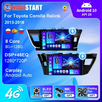 NAVISTART 2din Android Car Audio pro Toyota Corolla E170 E180 Ralink Altis 2014-2016 Multimediální Video Přehrávač, Navigace, 10 Palců